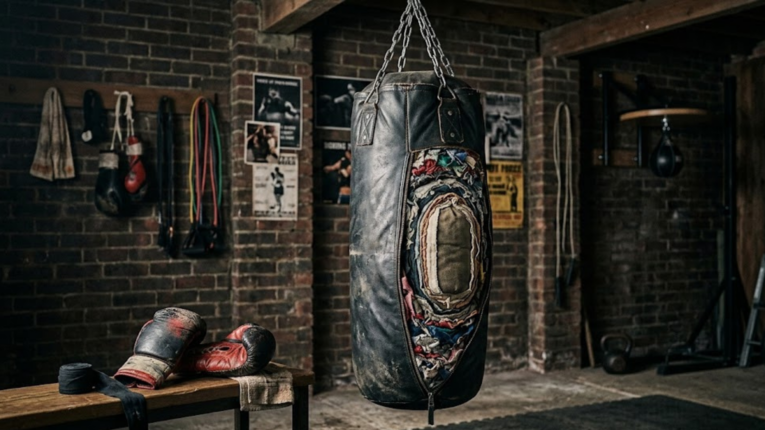 Detailed heavy bag filler cutaway