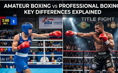Comparison of amateur and professional boxing styles