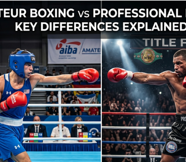 Comparison of amateur and professional boxing styles